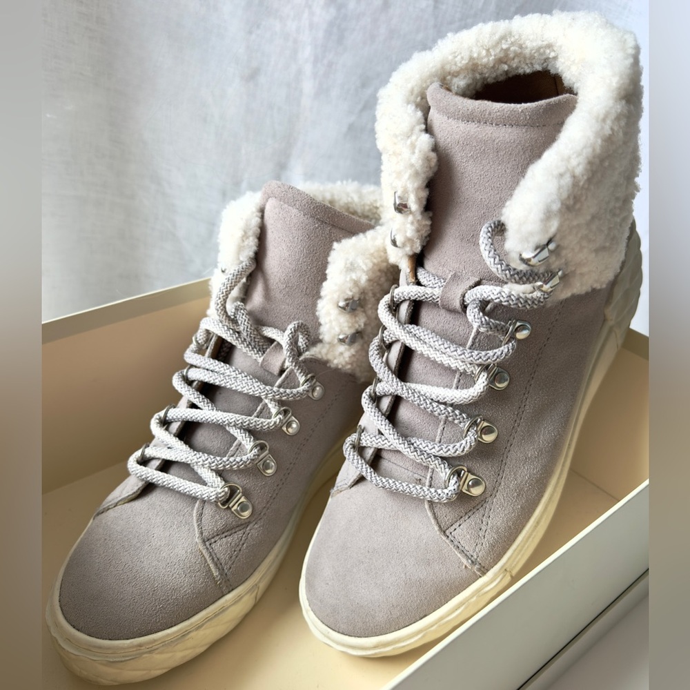 Marc Fisher ML Davie Suede & Faux Fur Boots, Size 10 M Excellent Used Condition - Picture 4 of 10